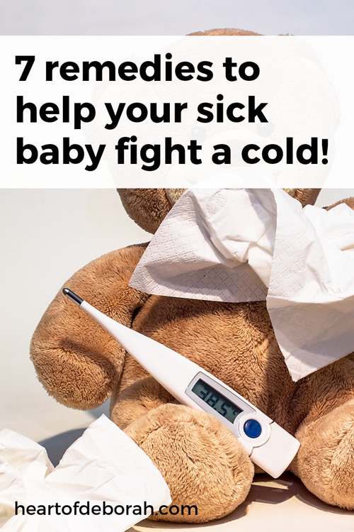 Is your baby sick? Not sure how to help her congested nose and cough? Here are 7 natural remedies to help keep your baby comfortable during sickness.