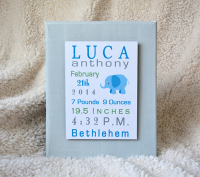 Baby Birth Announcement from Unique Photo Crafts