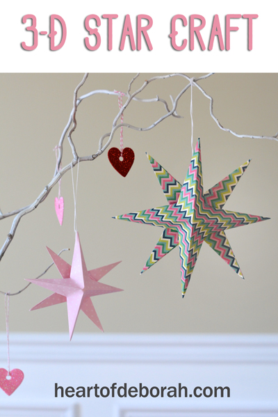A fun and easy DIY Valentine's Day craft. You can make these 3-D stars for any time of the year. Teach your kids simple origami with these step by step directions.