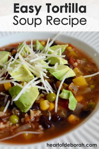 Tortilla soup recipe your whole family will love. It is nutritious, delicious and a quick one pot meal. 