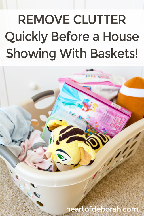 5 Tips For Selling Your House With Young Kids. #2 Use Your Car for Storage with Laundry Baskets. Heart of Deborah