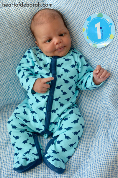 Baby boy's one month update. Time is moving too quickly! Heart of Deborah