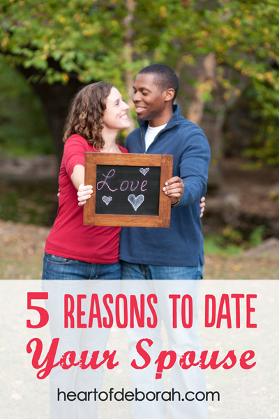 Relationships take work. Here are 5 reasons to date your spouse. One reason: Increase dopamine to increase your love connection!
