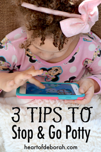 What to do when your child won't stop playing to go potty! 3 tips to help reduce your kid's potty training accidents.