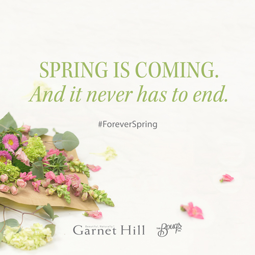 Enter Garnet Hill's ‪#‎ForeverSpring‬ sweepstakes. Daily prizes up until the first day of spring, as well as one grand prize winner.