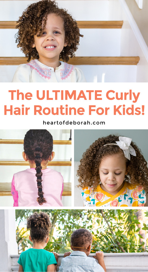 Not sure how to care for your children's curly hair? In this post we share the best curly hair routine for moisture and curl definition. Our daughter is biracial and has dense curls! Throughout the years we've found products that work the best to keep her hair healthy. #curlyhair #curls #kidscurls #biracialhair