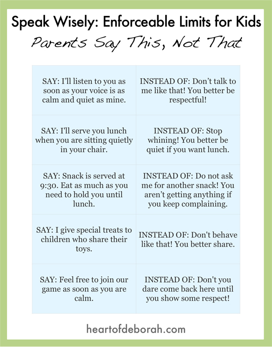 Best Parenting Posts of 2016: Tired of always yelling at your kids to behave? Try setting enforceable limits instead. This is a great parenting technique from Love and Logic.