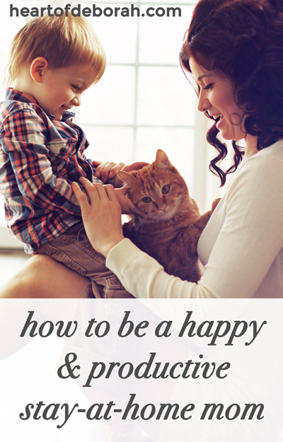 Being a stay at home mom isn't easy. Without a lot of structure it can be difficult to find balance and joy in the day to day life. Here are 5 practical and easy ways to increase your happiness and productivity as a SAHM.