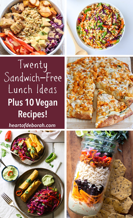 Sandwich Free Lunch Ideas for Kids & Adults - Inspired Motherhood