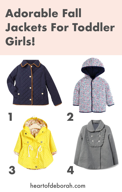 How cute are these fall jackets for a little girl? The perfect toddler fall coat!