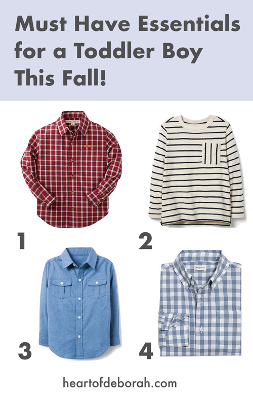 Adorable tops and button down shirts for your toddler boy. Fall fashion for kids.