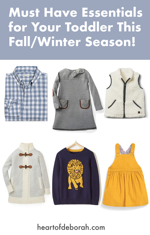 The cutest fall and winter outfits this season for your toddler boy and girl! Plus three money saving tips for buying kid's clothes.