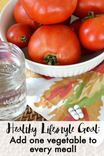 Want to get healthier? Make it a a goal to add one vegetable to every meal. Read about other easy healthy lifestyle changes I’m making to increase my energy and support a healthy immune system. 