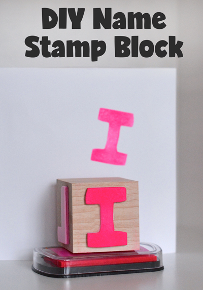 DIY Name Stamp Block The Perfect DIY Gift for Young Kids