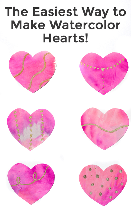 Looking for a simple heart craft for kids? Here is a fun and simple kids craft to make watercolor hearts. You can use the watercolor heart as a decoration for Valentine's Day or as bedroom decor! What an adorable craft!