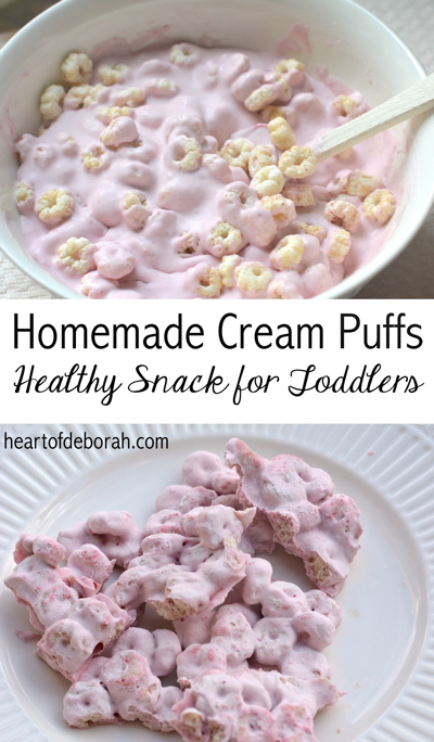 My kids LOVE bags of yogurt melts and coconut creamies, but they are expensive! So I created my own homemade creamy puffs recipe and toddlers love it! It's a healthy snack that is vegan and dairy free.