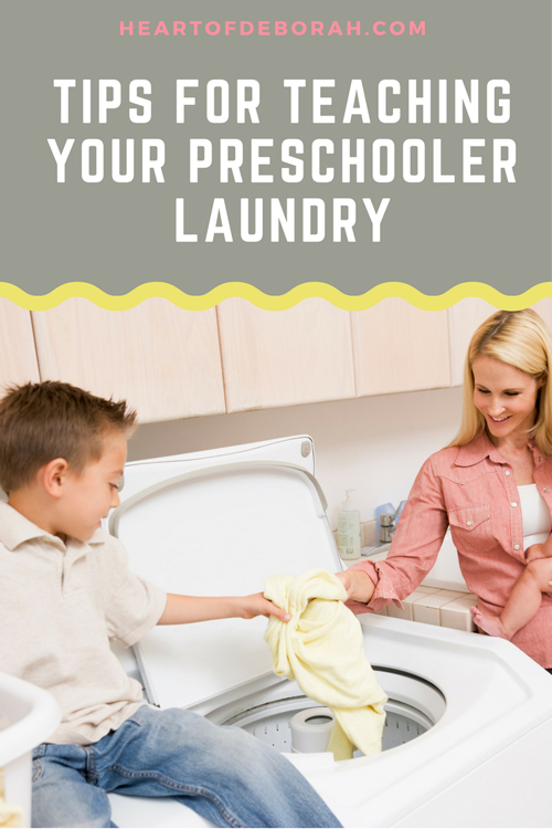 Teaching your preschooler laundry isn't hard. It just takes time. Here are some parenting tips on why and how to involve your preschooler in household chores.