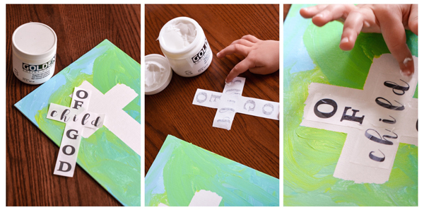 Looking for a fun and easy art project for your preschooler? Make this cross craft on canvas and you are left with a frameable piece of artwork. A great faith based Easter craft or activity all year round.