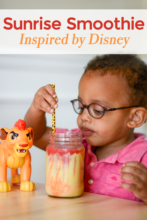 Encourage healthy eating and have a blast with these Disney Junior snack ideas! Your kids will love joining the Lion Guard characters while sipping their African sunrise smoothie. Healthy snacks and a fun summer idea.