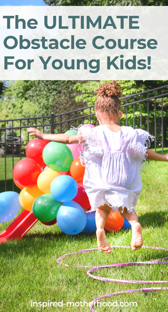 Your kids will love this backyard obstacle course! It's easy to set up with item from the dollar store and your kids will love playing outside hopping and skipping around. 