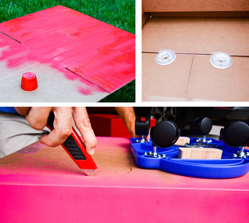 Your kids will love to drive around in their own Mickey Mouse Roadster Racer! Follow these directions to make your own cardboard box car racer inspired by Disney and Mickey and Minnie Mouse!