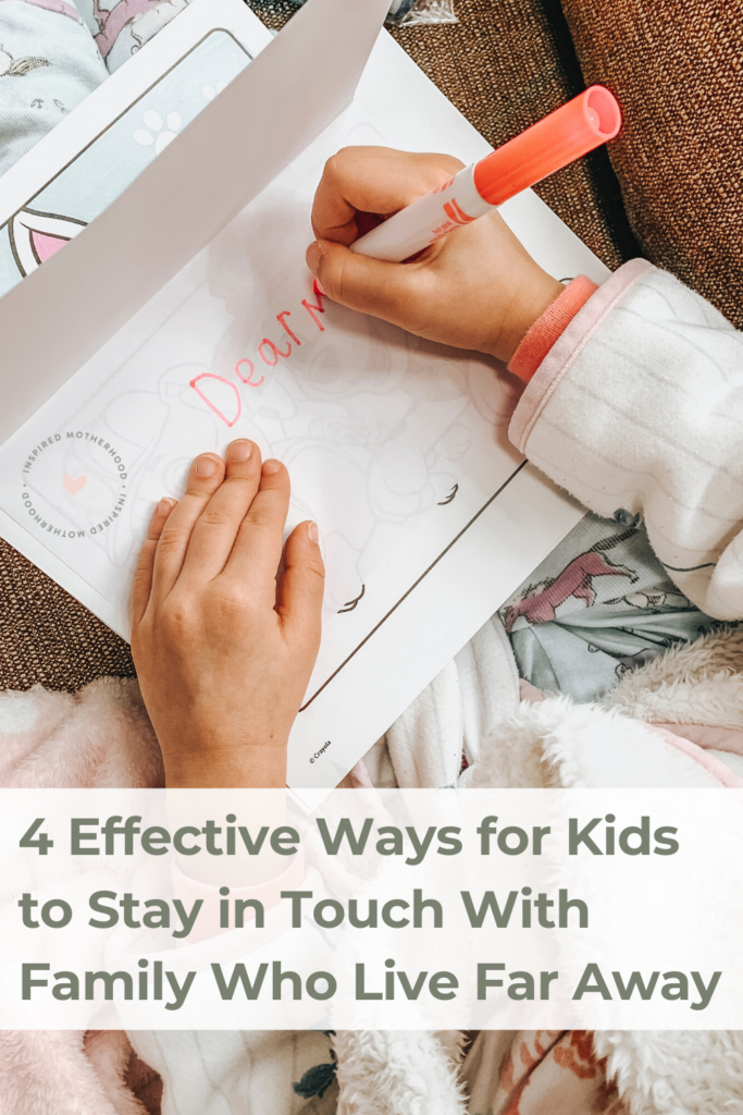 Here are 4 effective ways for kids to stay in touch with family who live far away. Tips on how to deal with long distance family relationships.