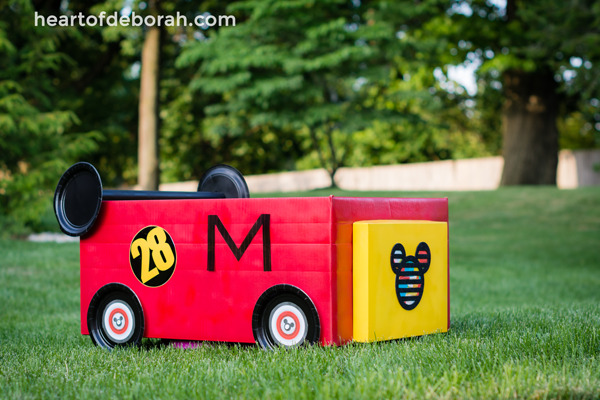 Your kids will love to drive around in their own Mickey Mouse Roadster Racer! Follow these directions to make your own cardboard box car racer inspired by Disney and Mickey and Minnie Mouse!