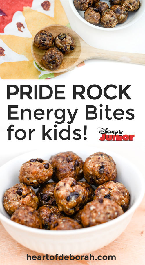 Delicious energy bite recipe for kids. Encourage healthy eating and have a blast with these Disney Junior snack ideas! Your kids will love joining the Lion Guard characters while eating their power bites (Pride Rock balls).