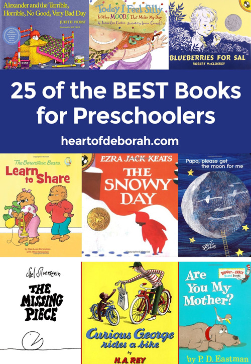 Add these top 25 Books for Preschoolers to your personal library. This list includes diverse books for learning, social emotional development and laughter for your preschool children.