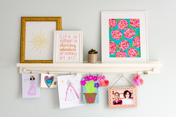 Looking for unique ways to display your children's art? Here are 7 beautiful ways to display kid's art in your house. Your kids will love seeing their work.