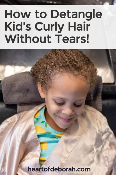 Learn how to detangle your child's curly hair without any tears! It is possible with these 4 tips.