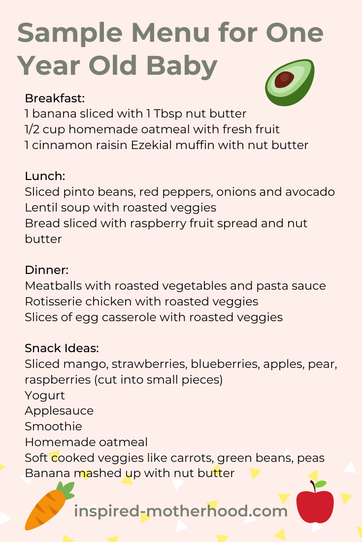 Food for 1-year-old: Menu and nutrition