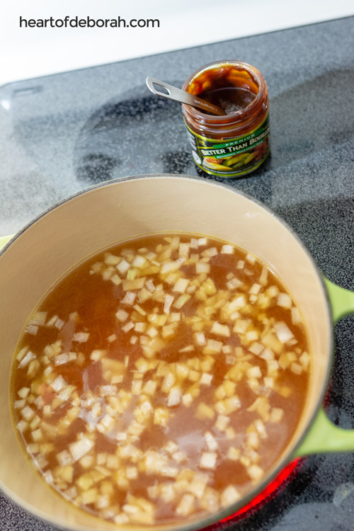 Delicious sausage and lentil soup recipe! Made with Better Than Bouillon which makes it so easy.