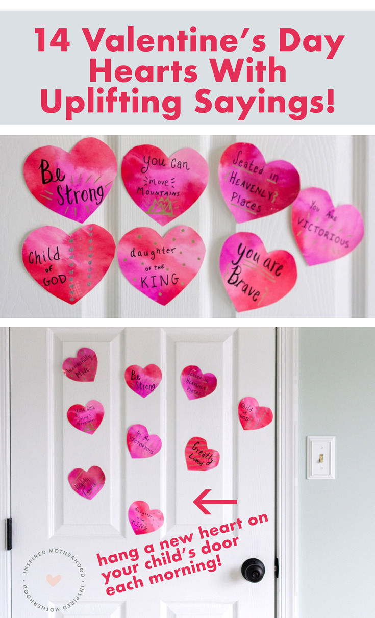 Shower your kids with love and positive affirmations this Valentine's Day. Here are 14 uplifting sayings and a fun way to celebrate in the month of February. 