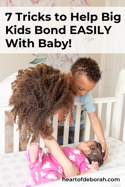 Expecting a new baby in your family? Help the big siblings embrace the new baby with these 7 meaningful ways for your kids to connect and bond with the new baby. I love trick number two!