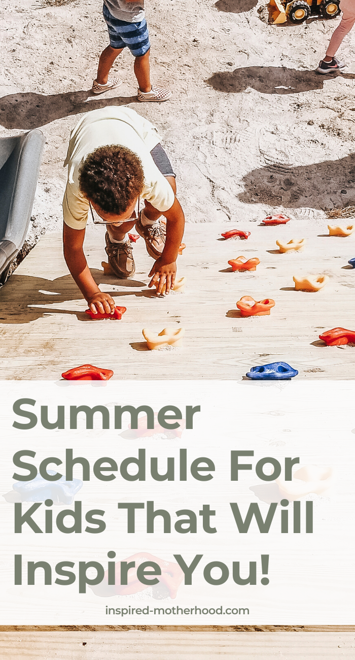 Looking for some summer activities for your kids? Try planning your day with this easy schedule! Also included are ideas to fill in the time.