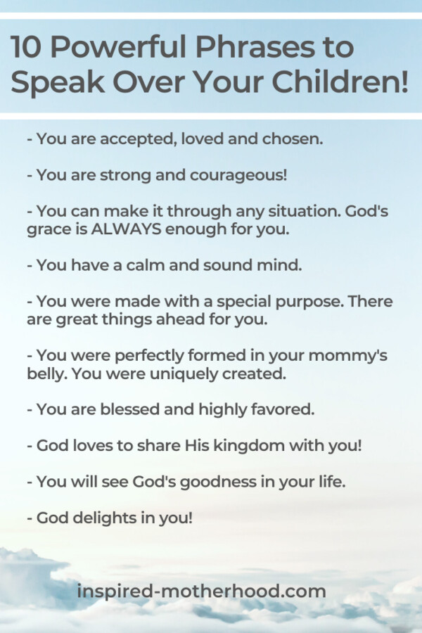 How to Speak Life Over Your Child: 10 POWERFUL Phrases