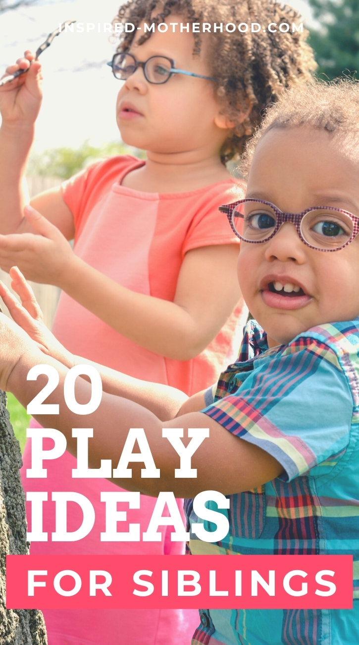 Build a strong sibling bond with these easy kid's activities. Over 20 play ideas for siblings!