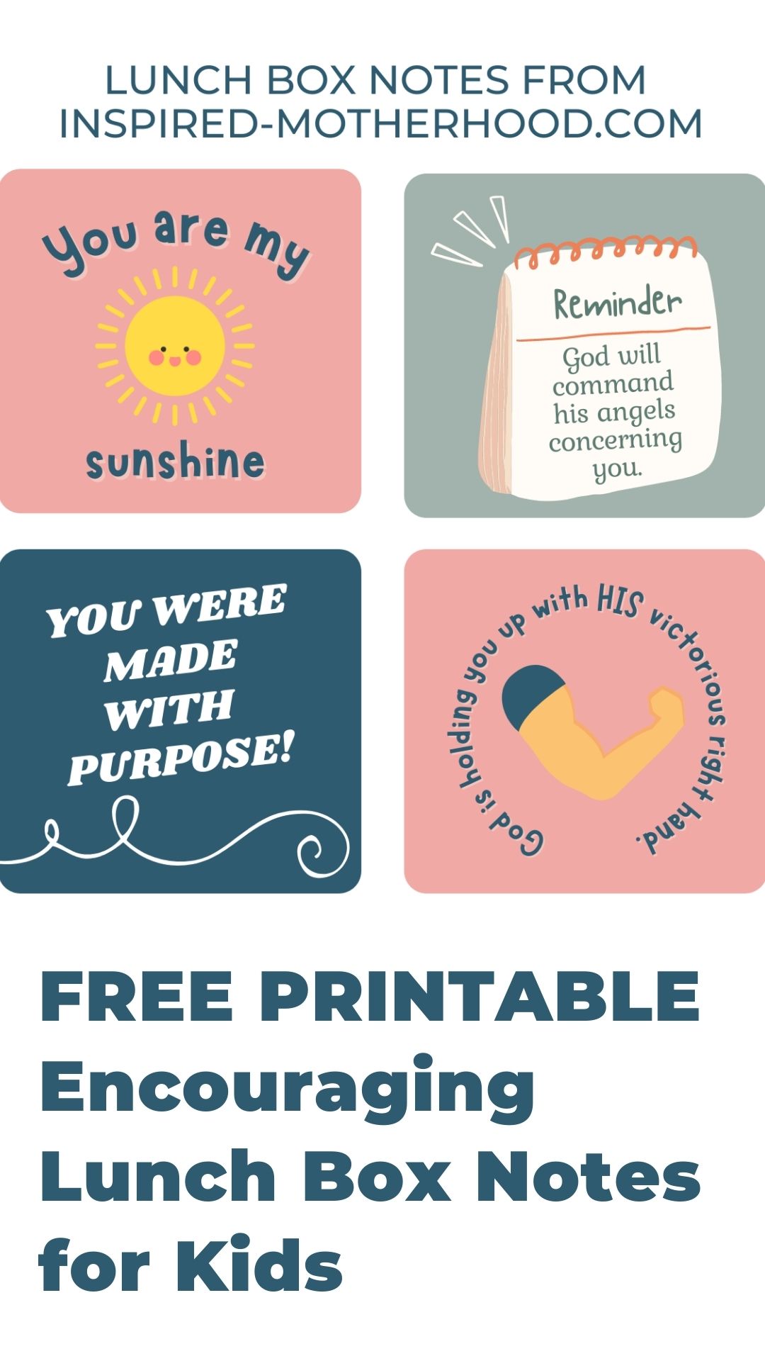 Speak life over your children with these printable lunch box notes. Encourage your children throughout the day with God's promises.